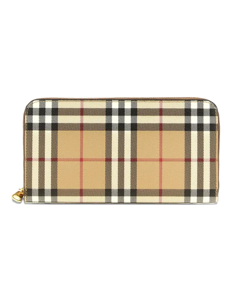 Burberry check print elmore wallet - Nude Nude