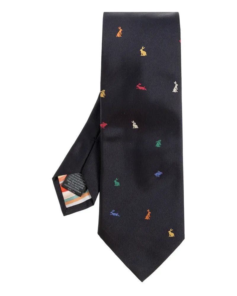 Paul Smith rabbit tie - Blau Blau