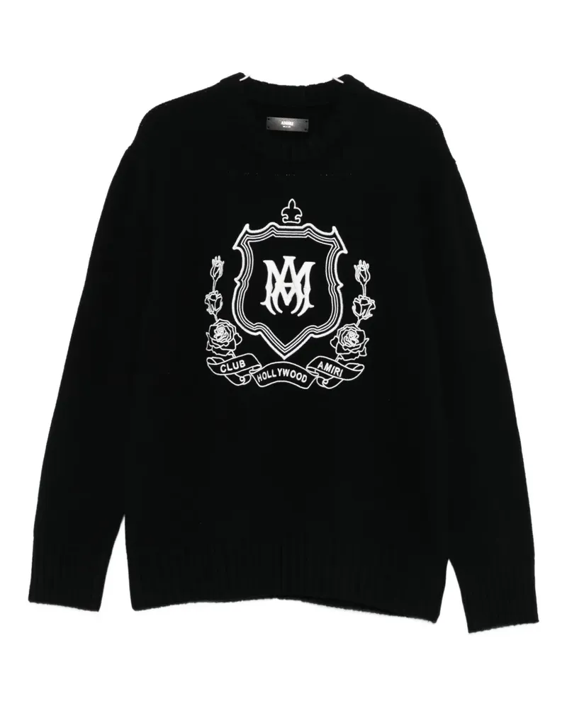 Amiri Sweatshirt mit Wappen-Print - Schwarz Schwarz