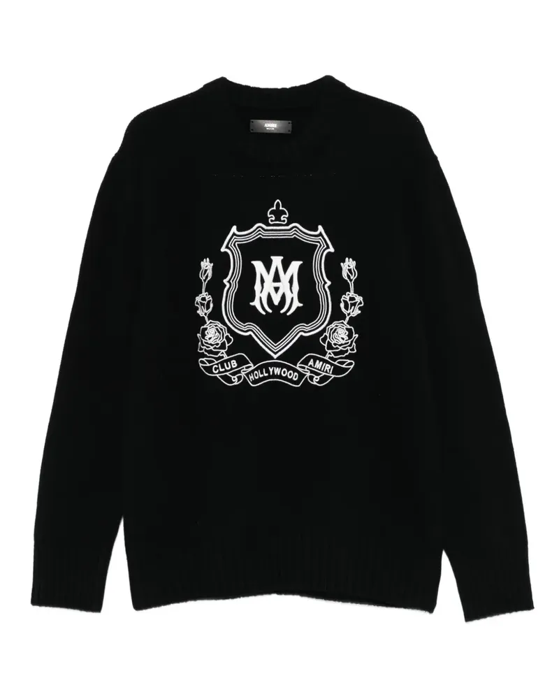 Amiri Sweatshirt mit Wappen-Print - Schwarz Schwarz
