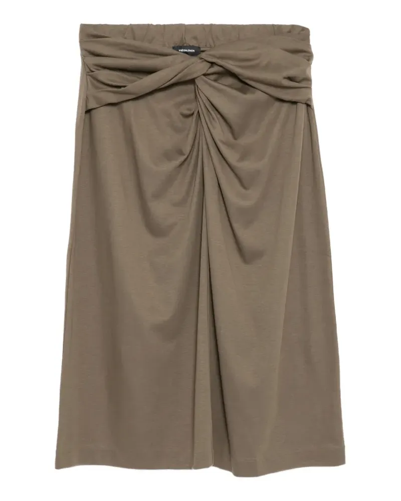 Yves Salomon Jerseyrock mit Knoten - Grün Grün