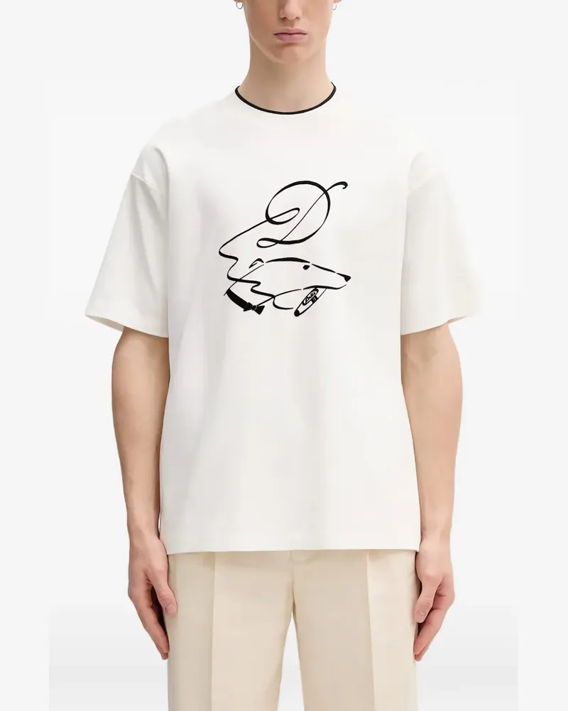 Drôle de Monsieur graphic-print T-shirt - Weiß Weiß