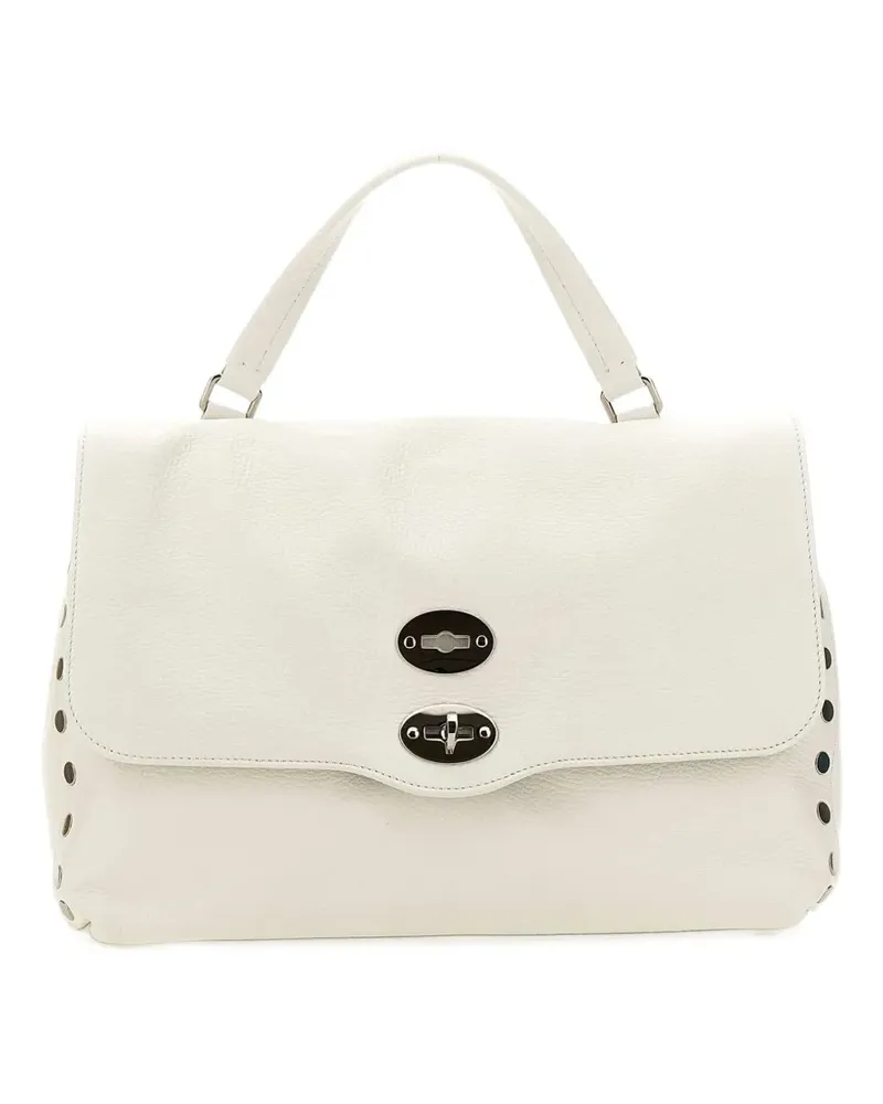 Zanellato Mittelgroßer Postina® Tote Bag mit Nieten - Weiß Weiß