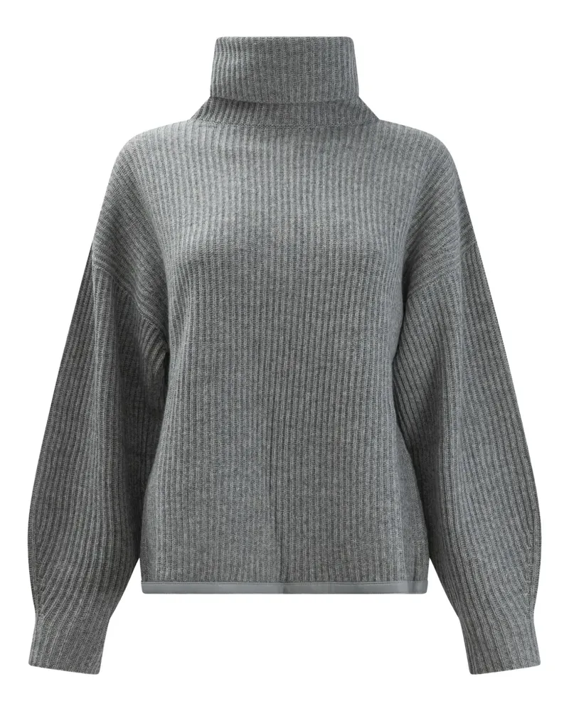 MAX&MOI roll-neck ribbed sweater - Grau Grau