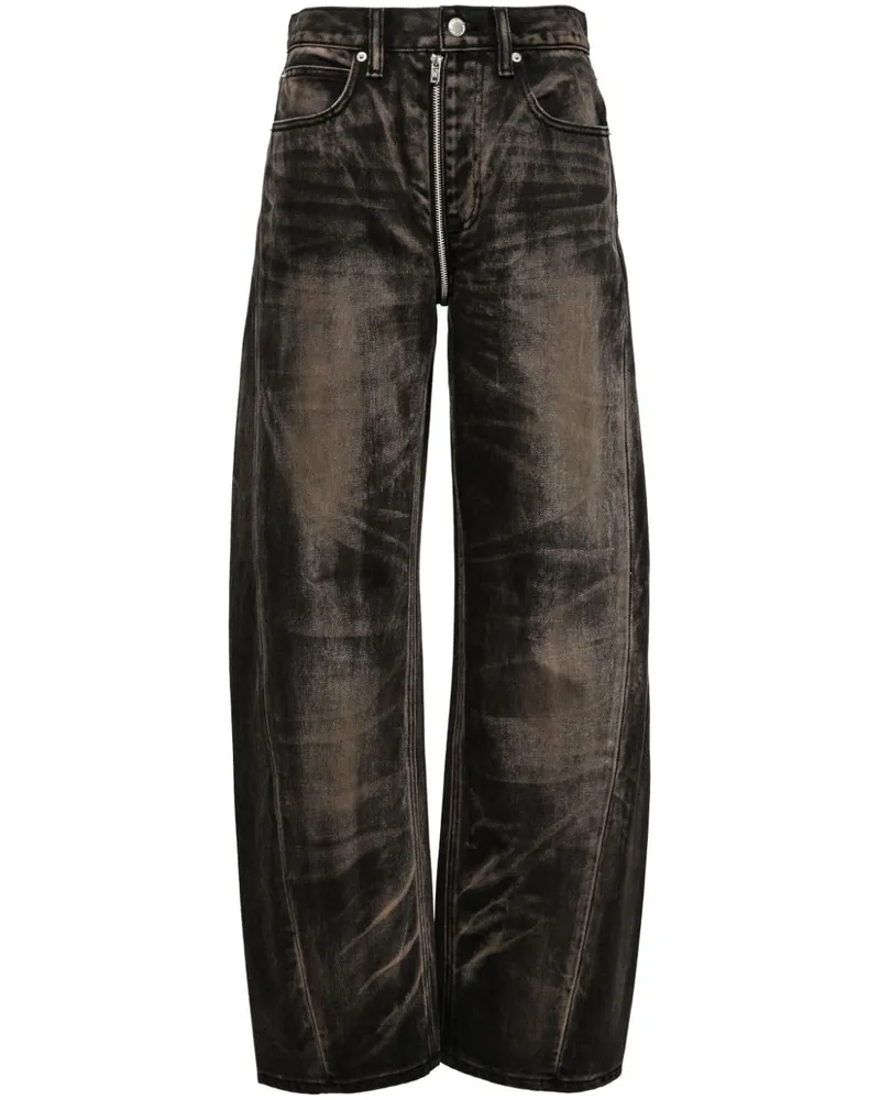 Alexander Wang Halbhohe Straight-Leg-Jeans - Braun Braun