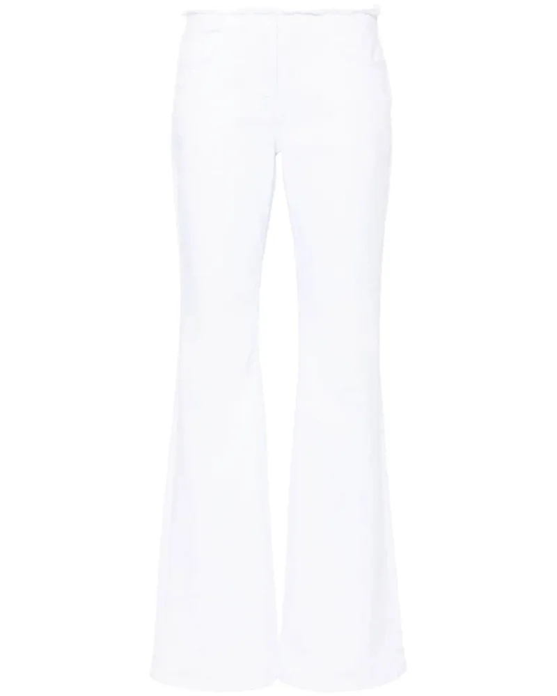 Givenchy Tief sitzende Schlagjeans mit ungesäumten Details - Weiß Weiß