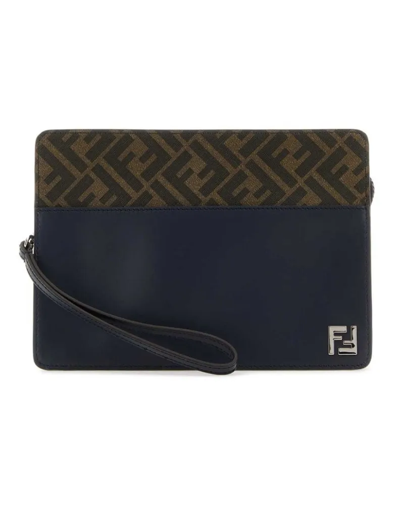 Fendi Steh-Clutch Braun