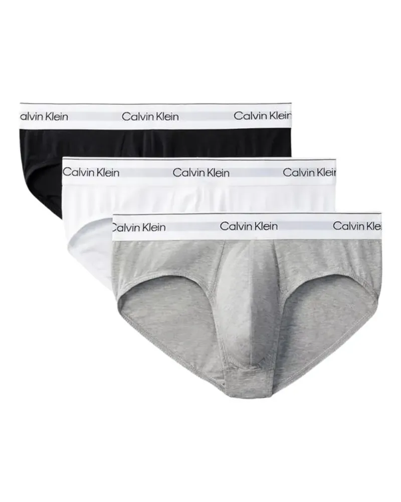 Calvin Klein logo-waistband briefs (set of three) - Schwarz Schwarz