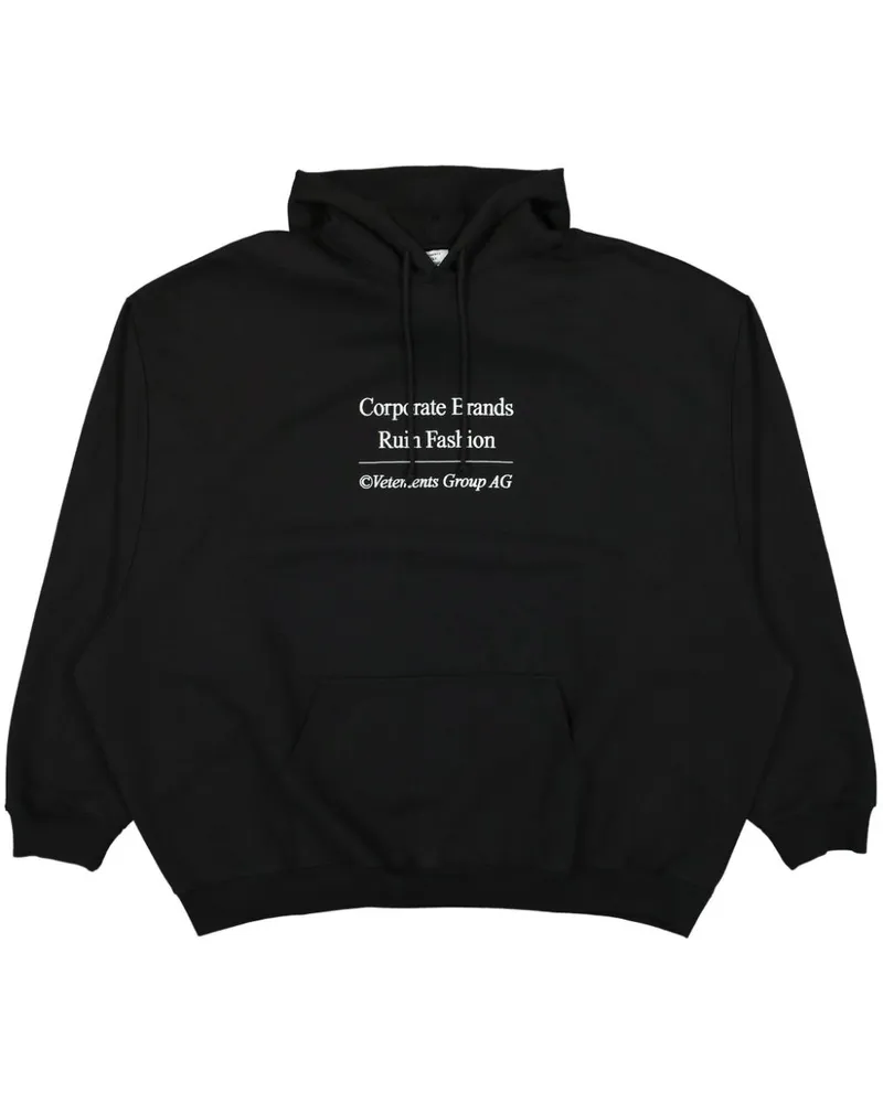 VETEMENTS Sweatshirt mit Print - Schwarz Schwarz