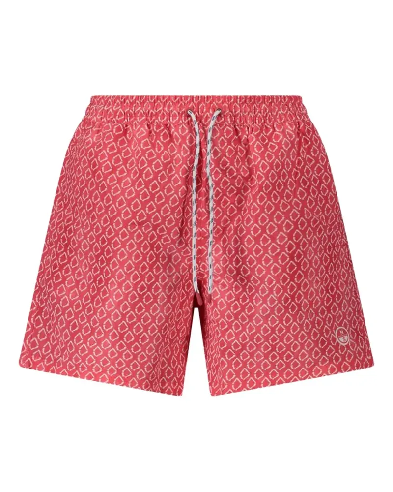 North Sails logo-print drawstring swim shorts - Rot Rot