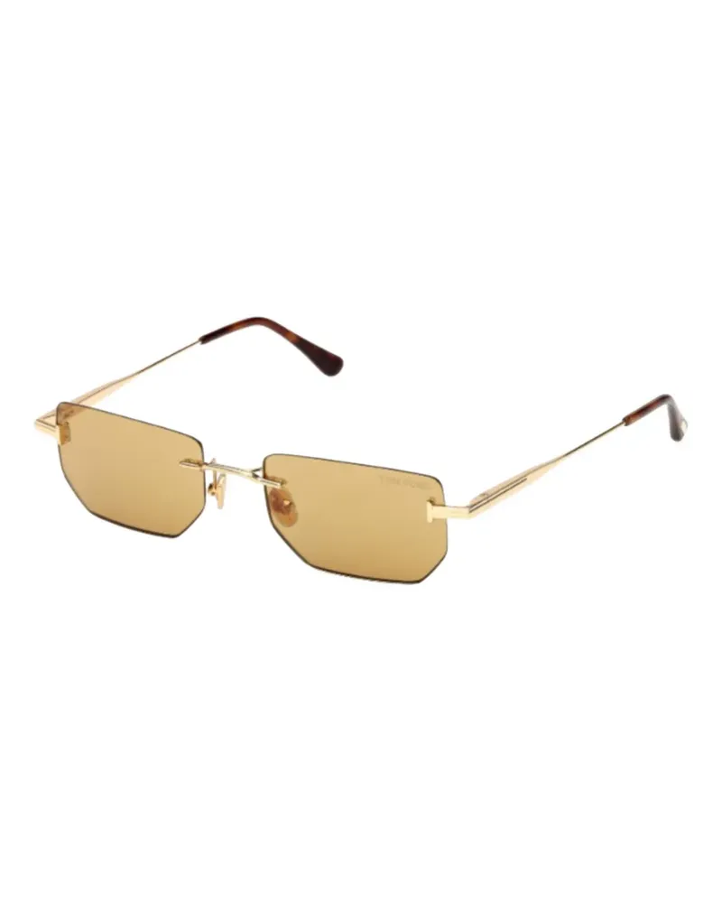Tom Ford geometric-frame sunglasses - Gold Gold