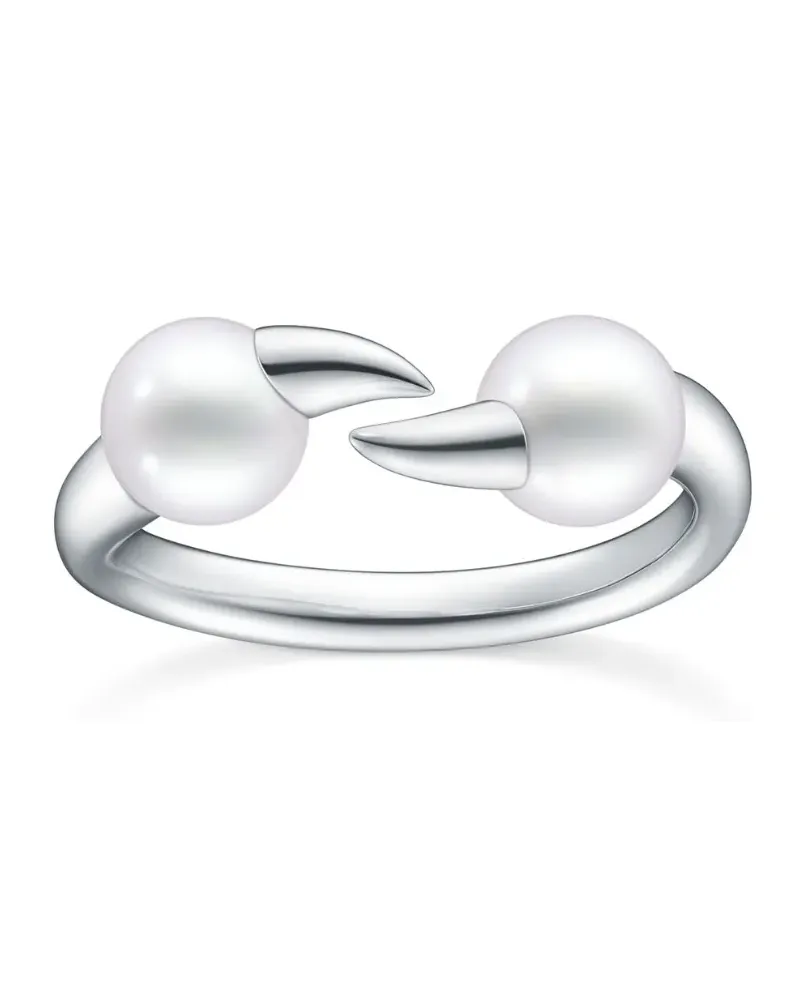 TASAKI 18kt Collection Line Weißgoldring - Silber Silber
