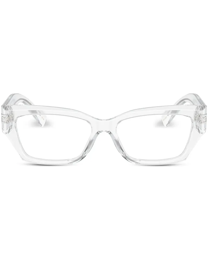 Dolce & Gabbana Eckige Sonnenbrille mit transparentem Design - Nude Nude