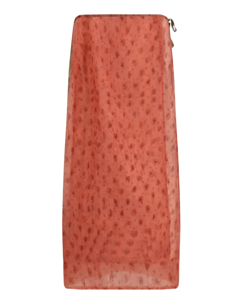 Ganni Rock mit Print - Rot Rot