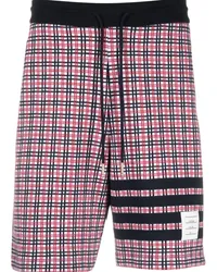 Thom Browne Karierte Jacquard-Joggingshorts Weiß