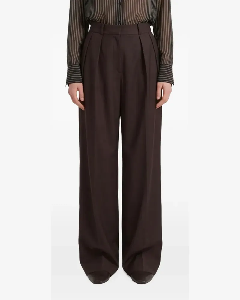 FRANKIE Shop Ripley pleated trousers - Braun Braun