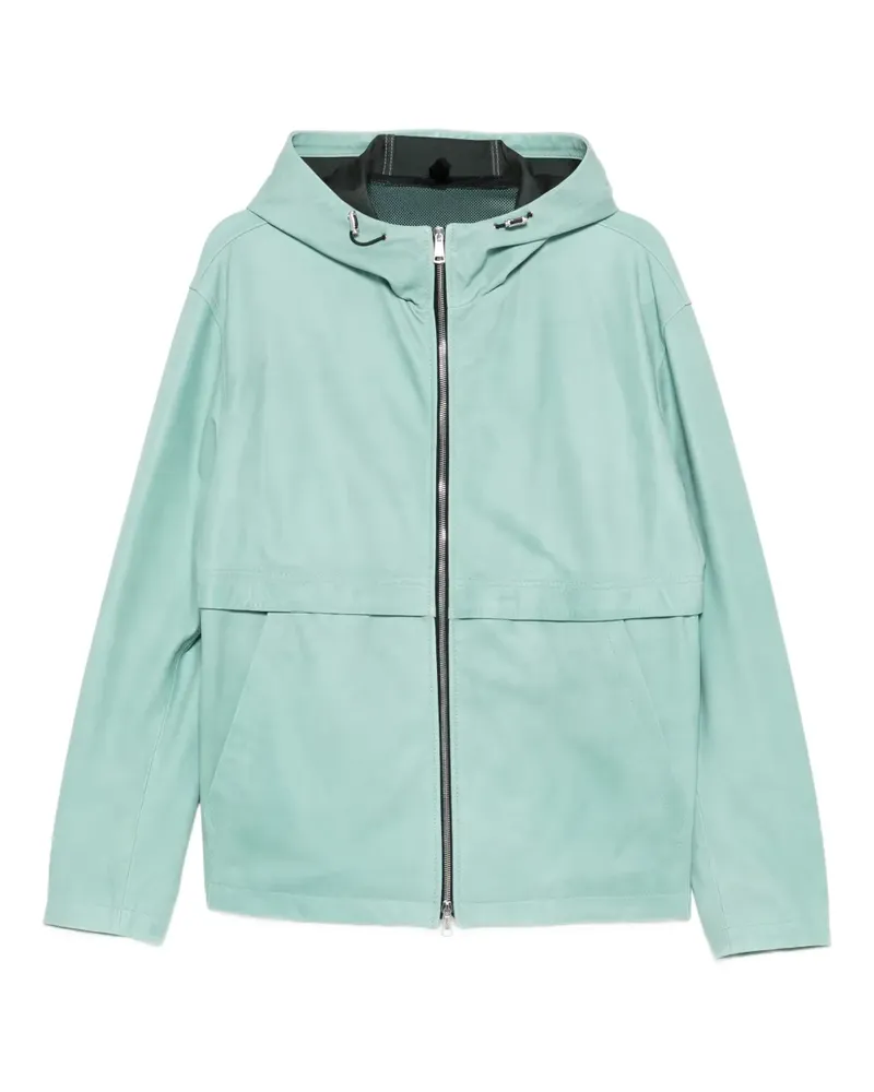 Tagliatore Lederjacke mit Kapuze - Grün Grün