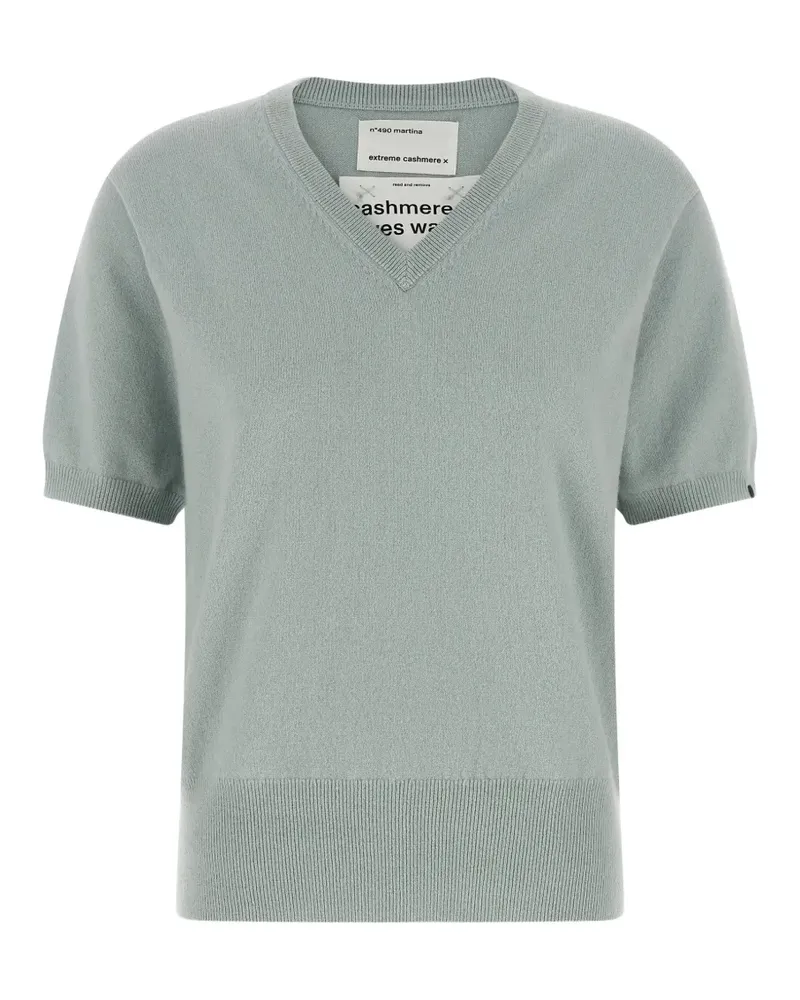 extreme cashmere n490 Martina Pullover mit V-Ausschnitt - Grün Grün