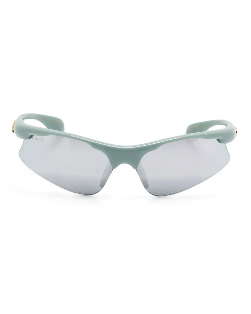 Gucci Sonnenbrille mit Logo - Grün Grün