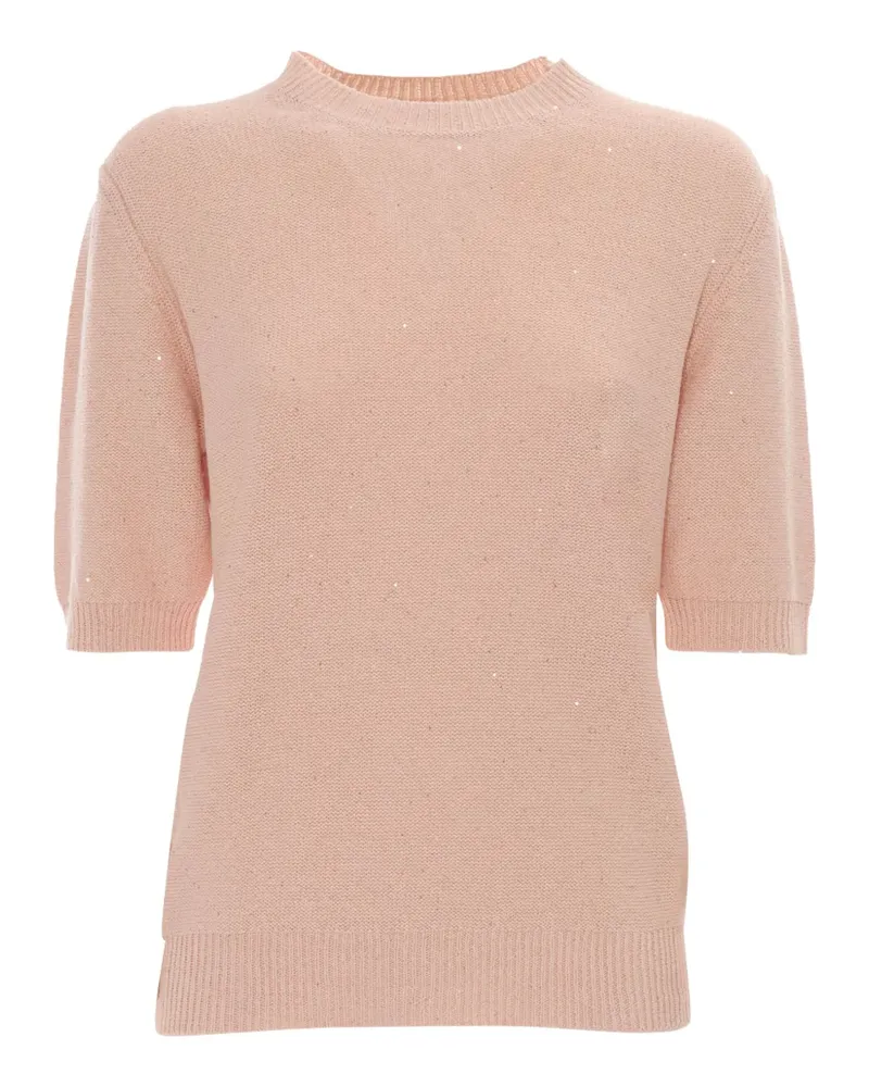 Fabiana Filippi T-Shirt mit Pailletten - Rosa Rosa