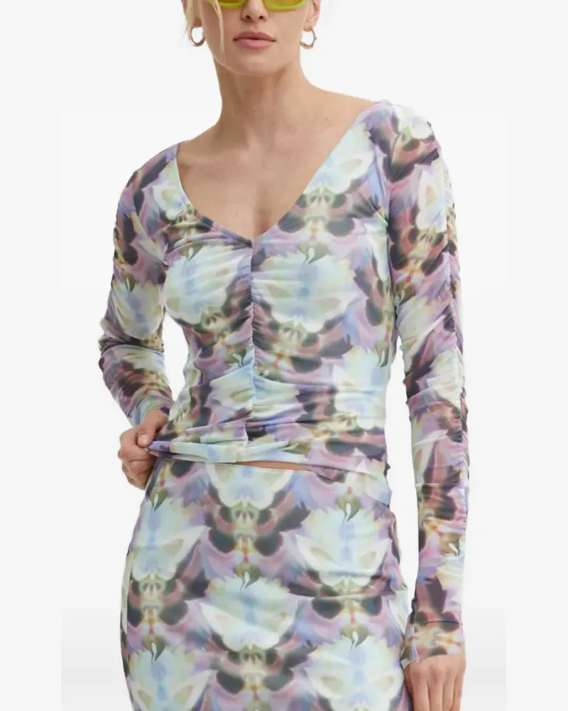 Résumé ruched long-sleeve top - Blau Blau