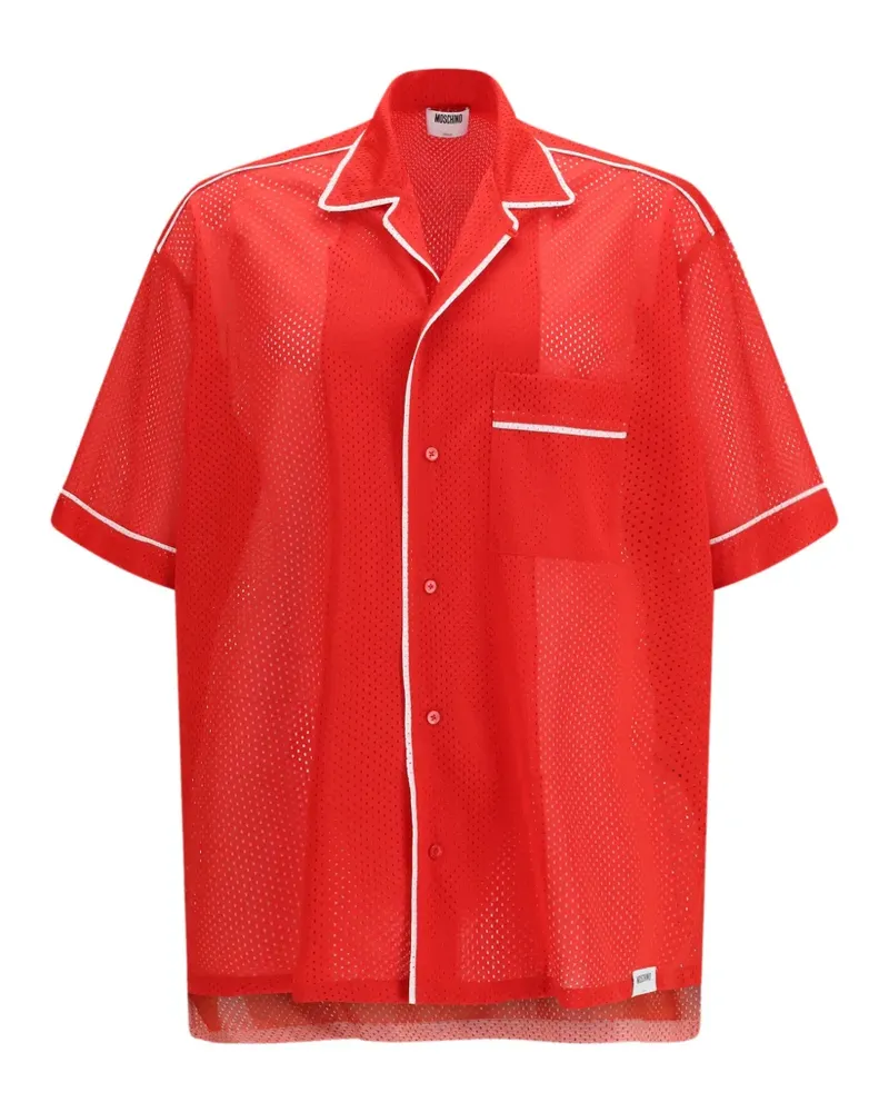 Moschino Hemd mit Kontrastpaspeln - Rot Rot