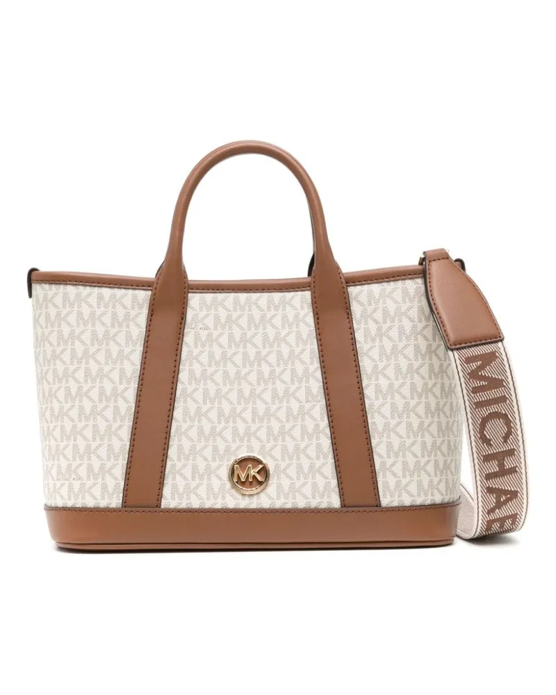 Michael Kors Kleine Luisa Satchel-Tasche mit Monogramm Nude