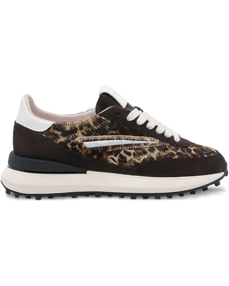 D.A.T.E. Athleta Sneakers mit Animal-Muster - Braun Braun