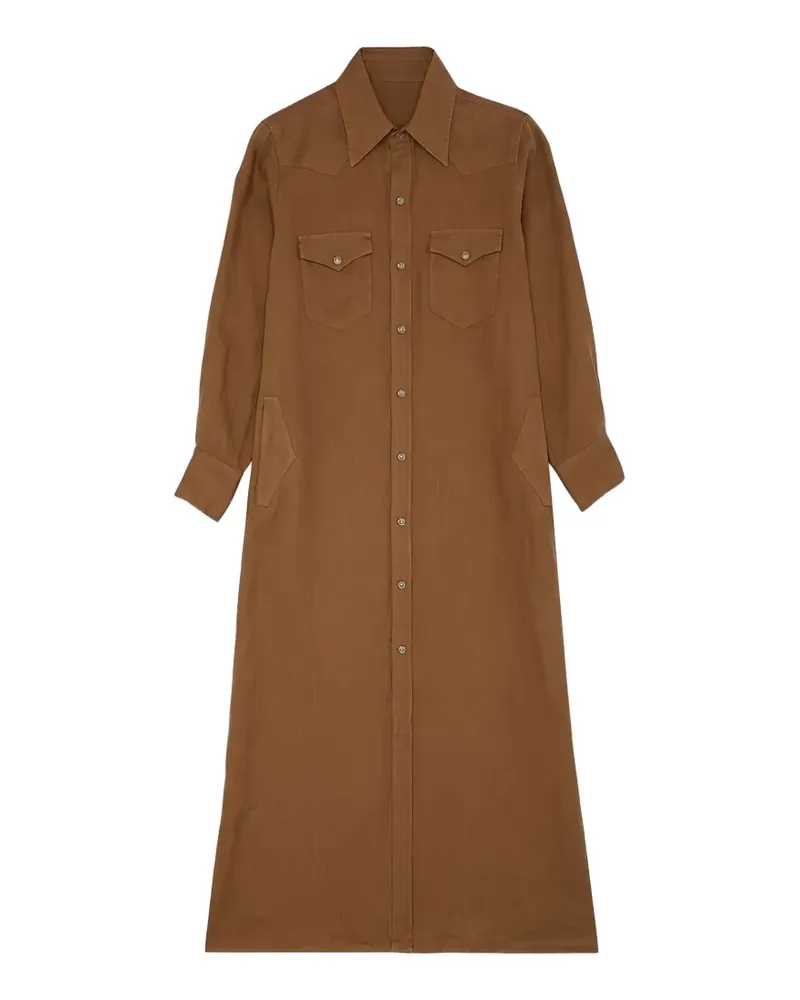 Fortela Geknöpftes Arley Hemdkleid - Braun Braun