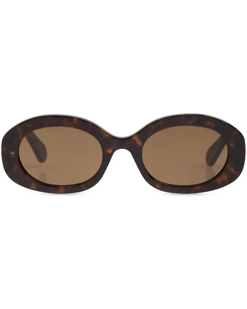 Chloé Sonnenbrille aus recyceltem Azetat mit ovalem Gestell - Braun Braun