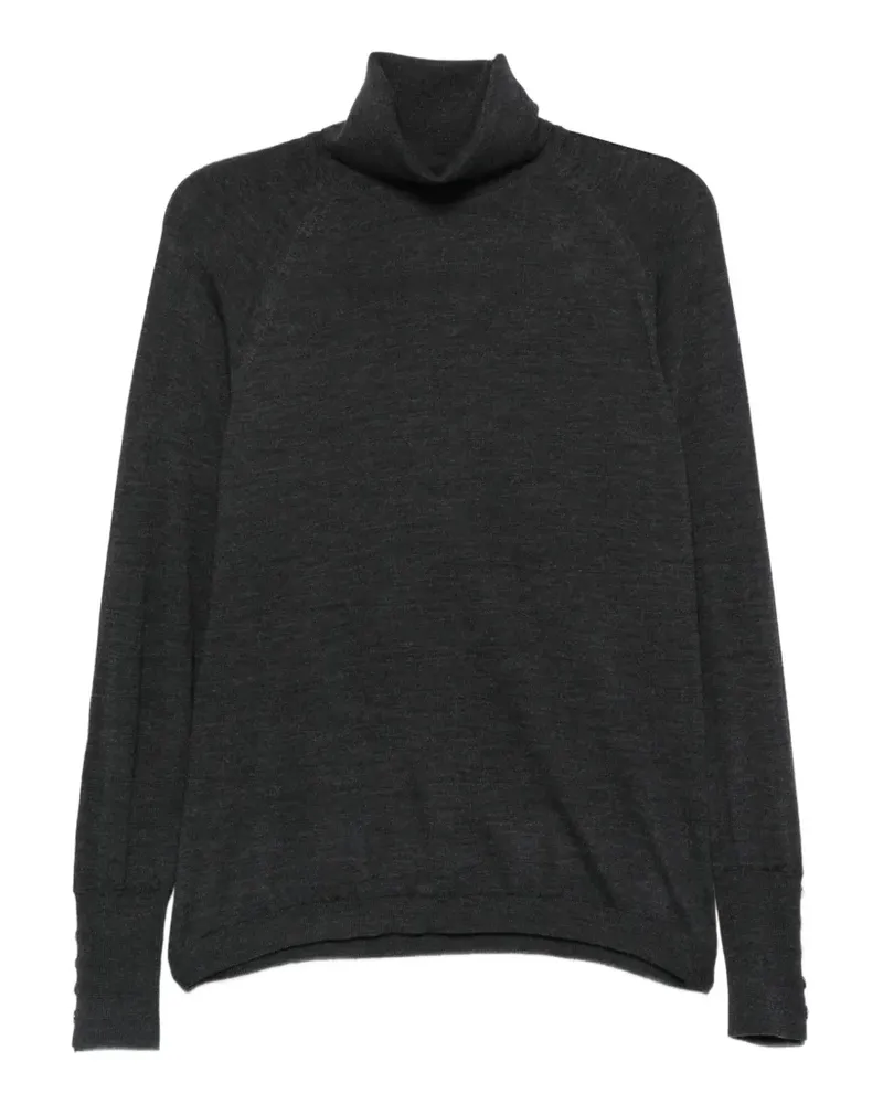 Alpha Studio Rollkragenpullover mit Knopfmanschetten - Grau Grau