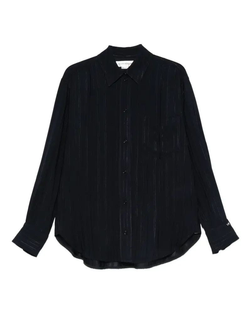 Victoria Beckham Gestreiftes Hemd - Blau Blau