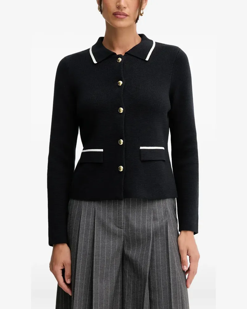 Barbour Collen Cardigan mit Zierknöpfen - Schwarz Schwarz