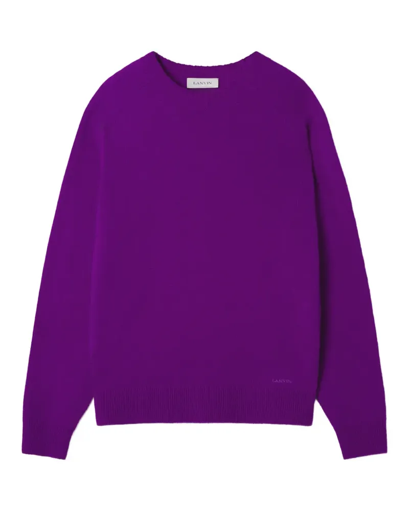 Lanvin Kaschmirpullover mit Logo-Stickerei - Violett Violett