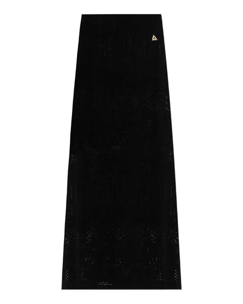 AKEP logo-plaque maxi skirt - Schwarz Schwarz
