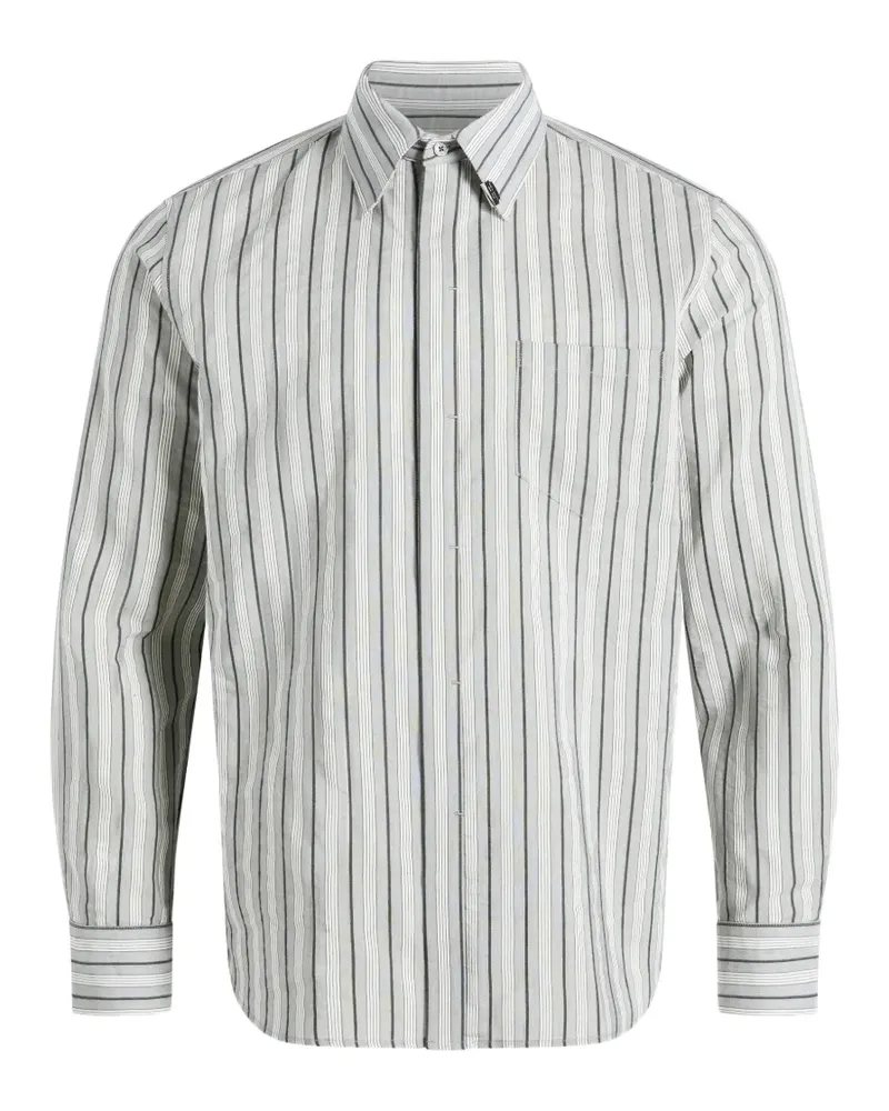 Public School Gestreiftes McCarren Hemd - Grau Grau