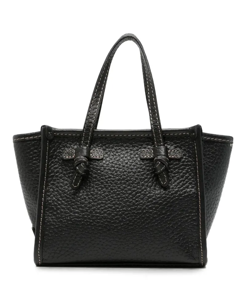 Gianni Chiarini Miss Marcella Tote Bag aus gekörntem Leder - Schwarz Schwarz