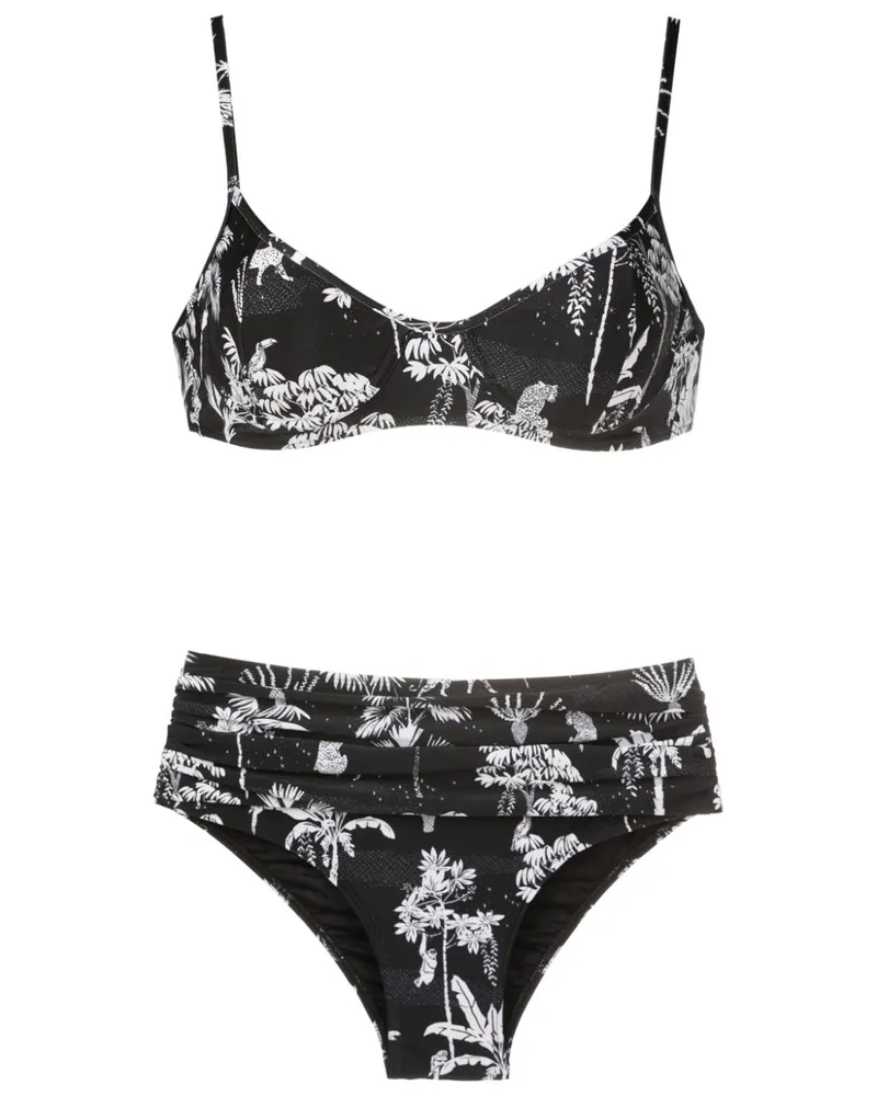 Lygia & Nanny Liliane Bikini mit grafischem Print - Schwarz Schwarz