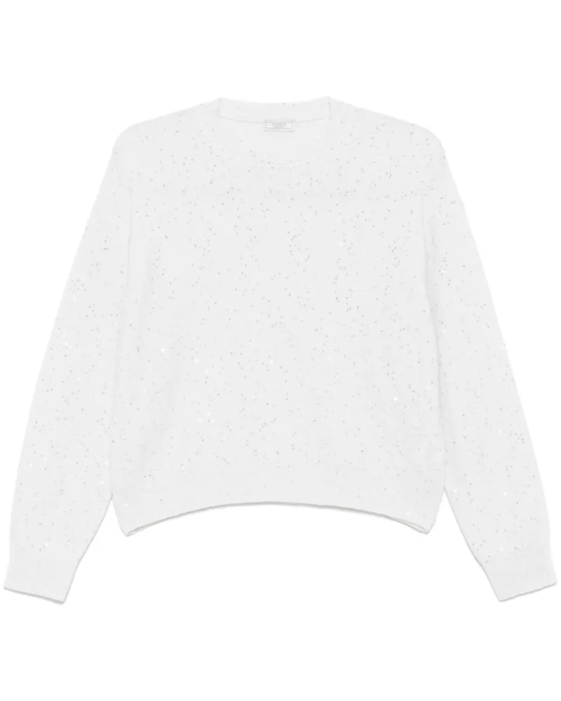 Peserico Pullover mit Pailletten - Weiß Weiß
