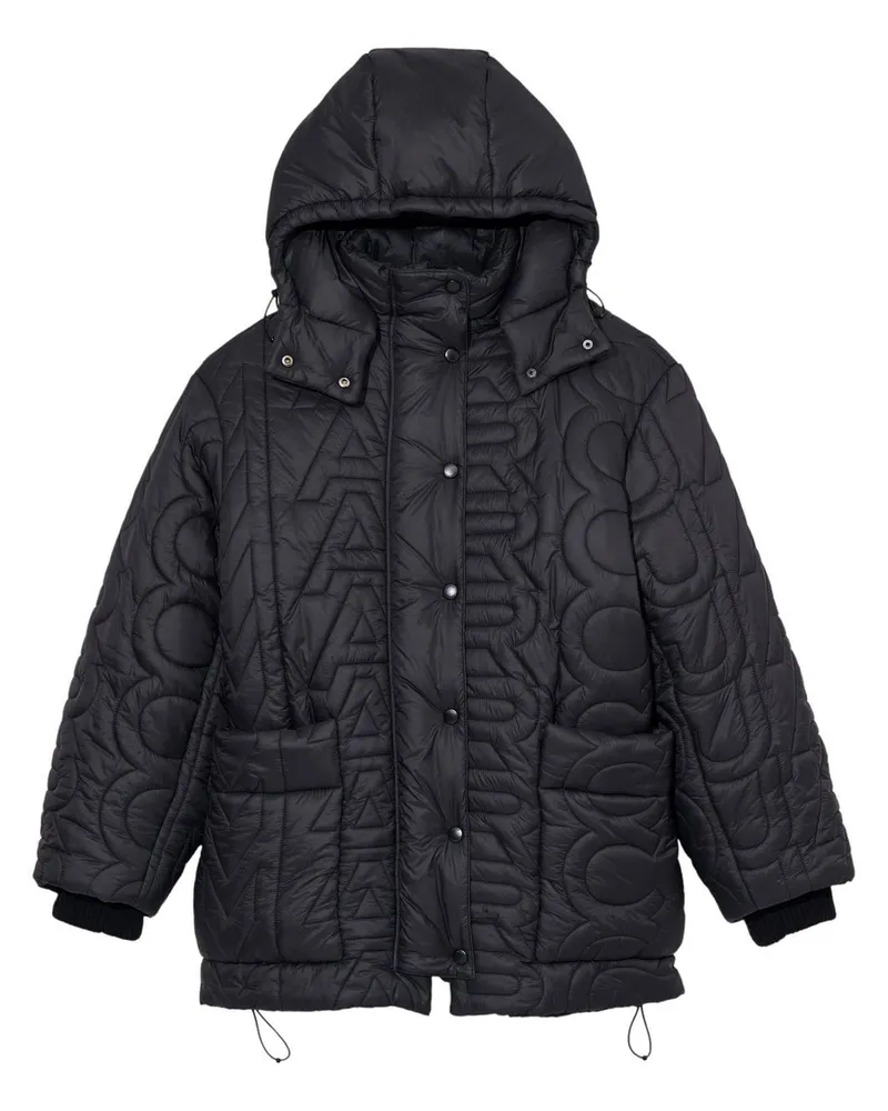 Marc Jacobs The Monogram gefütterte Steppjacke Schwarz