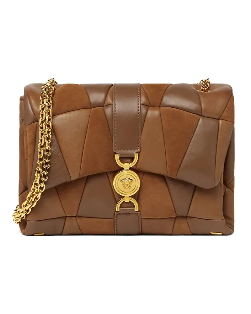Versace Gesteppte Kleio Schultertasche - Braun Braun