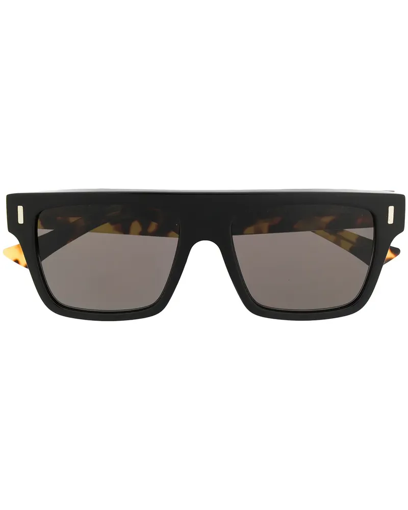 Cutler and Gross Sonnenbrille mit eckigem Gestell - Schwarz Schwarz