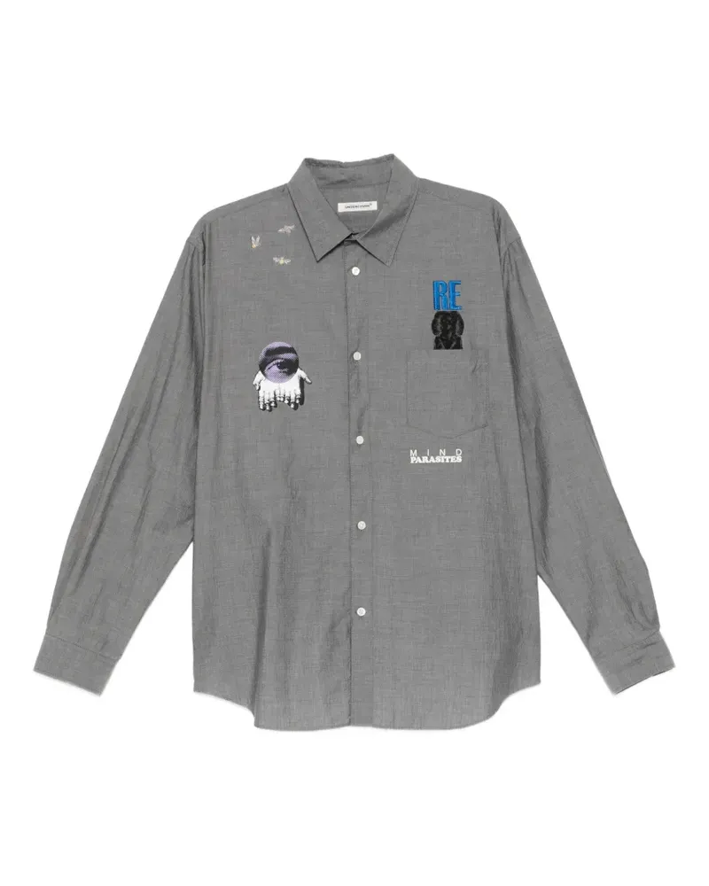 Undercover Hemd mit Stickerei - Grau Grau
