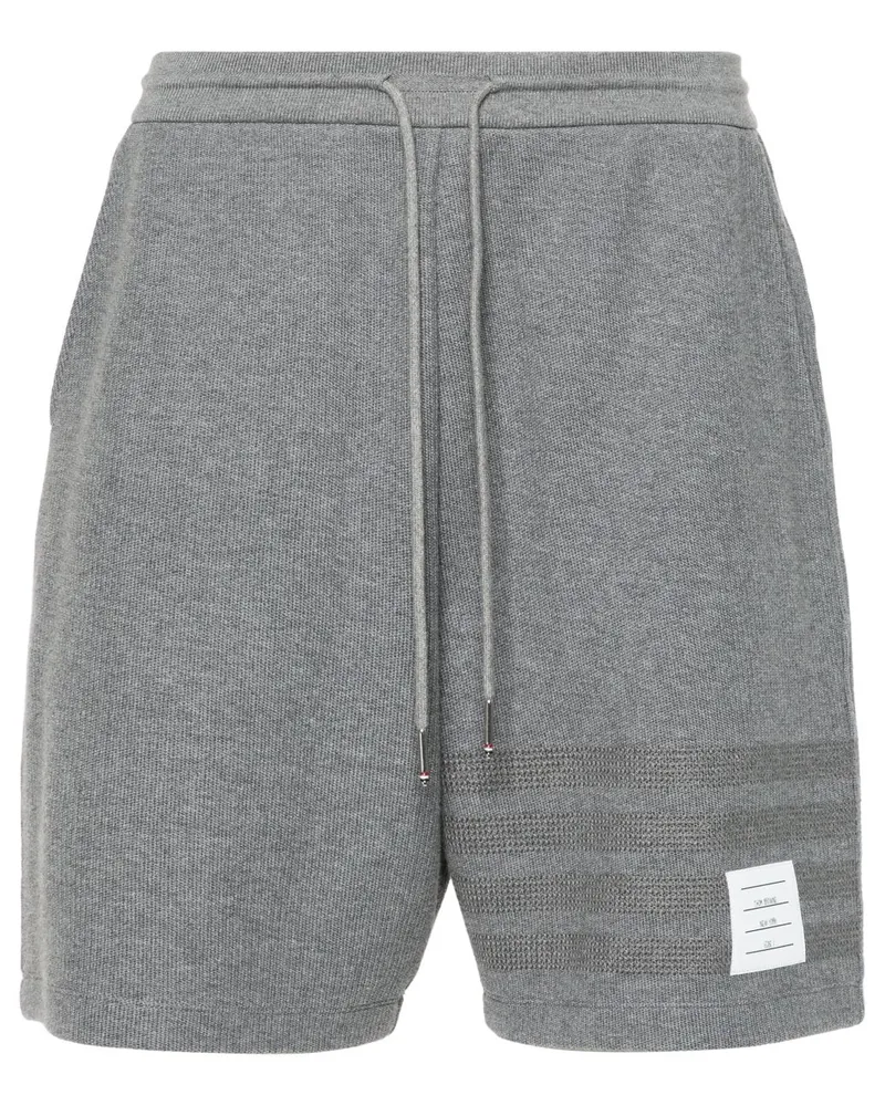 Thom Browne Shorts mit Logo-Streifen - Grau Grau