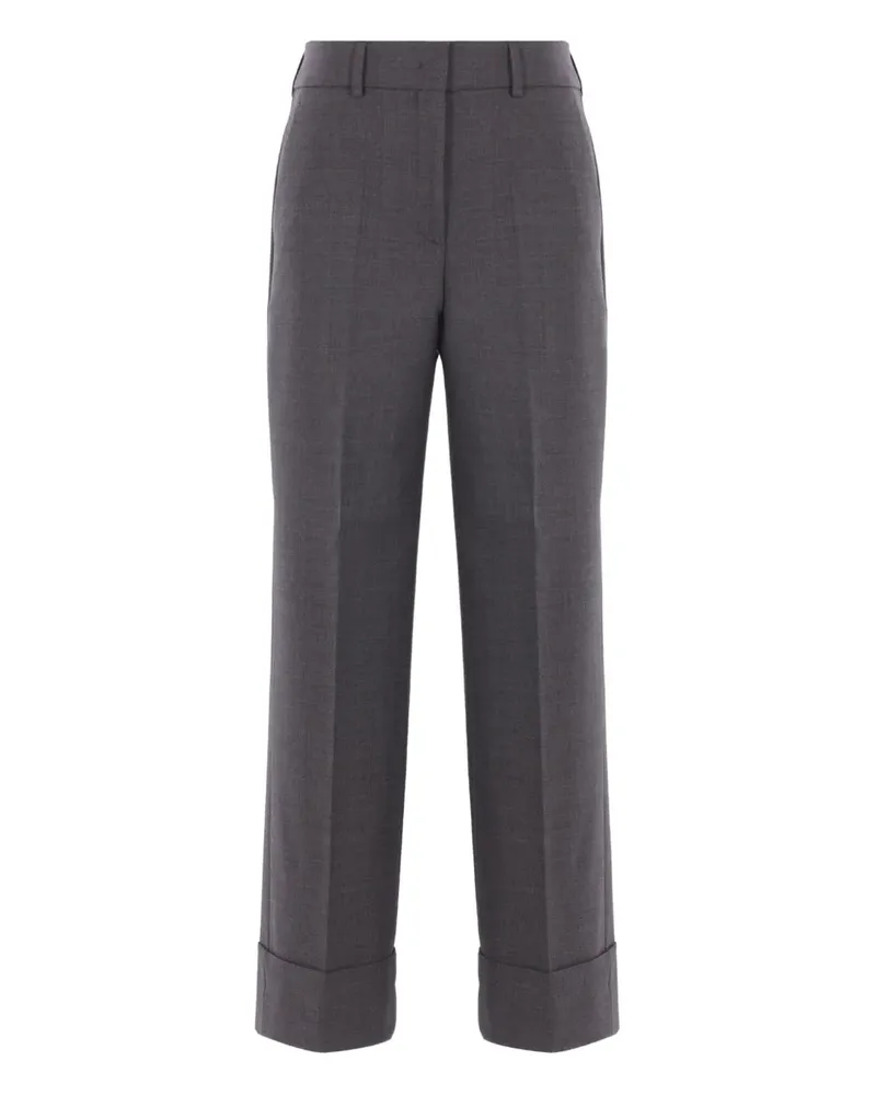 Incotex cuffed wool trousers - Grau Grau