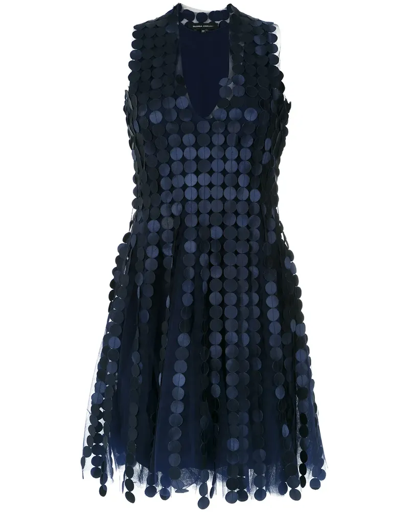 Gloria Coelho Besticktes A-Linien-Kleid - Blau Blau