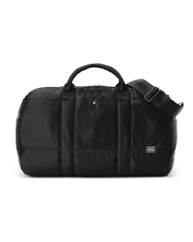PORTER-YOSHIDA & CO large Tanker Drum zip-top duffel bag - Schwarz Schwarz
