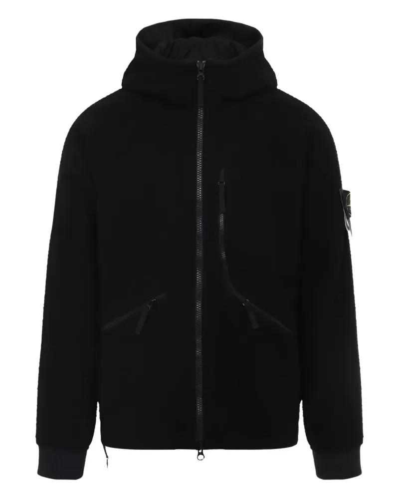 Stone Island hooded-zipped jacket - Schwarz Schwarz