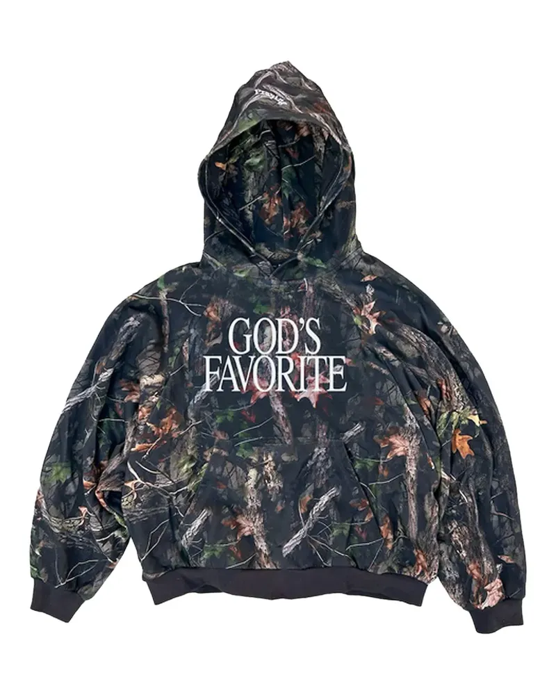 Praying God's Favorite camouflage-print hoodie - Schwarz Schwarz
