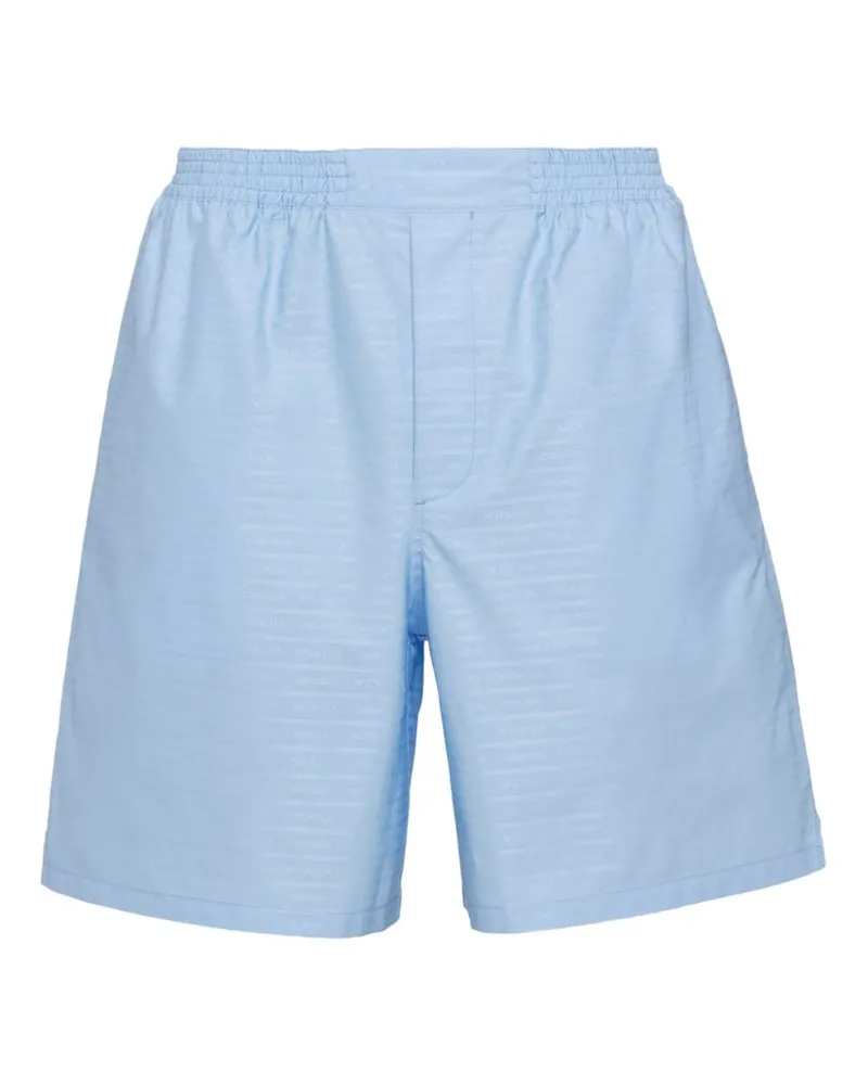 Prada Bermudas aus Popeline - Blau Blau